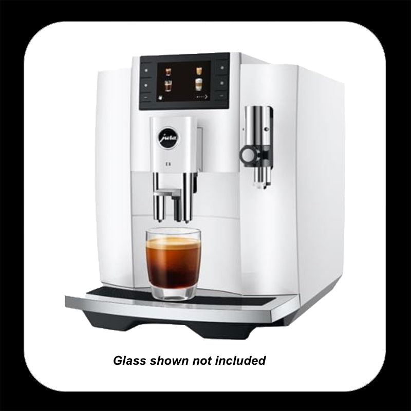 Jura E8 Bean to Cup Espresso Machine finished in white