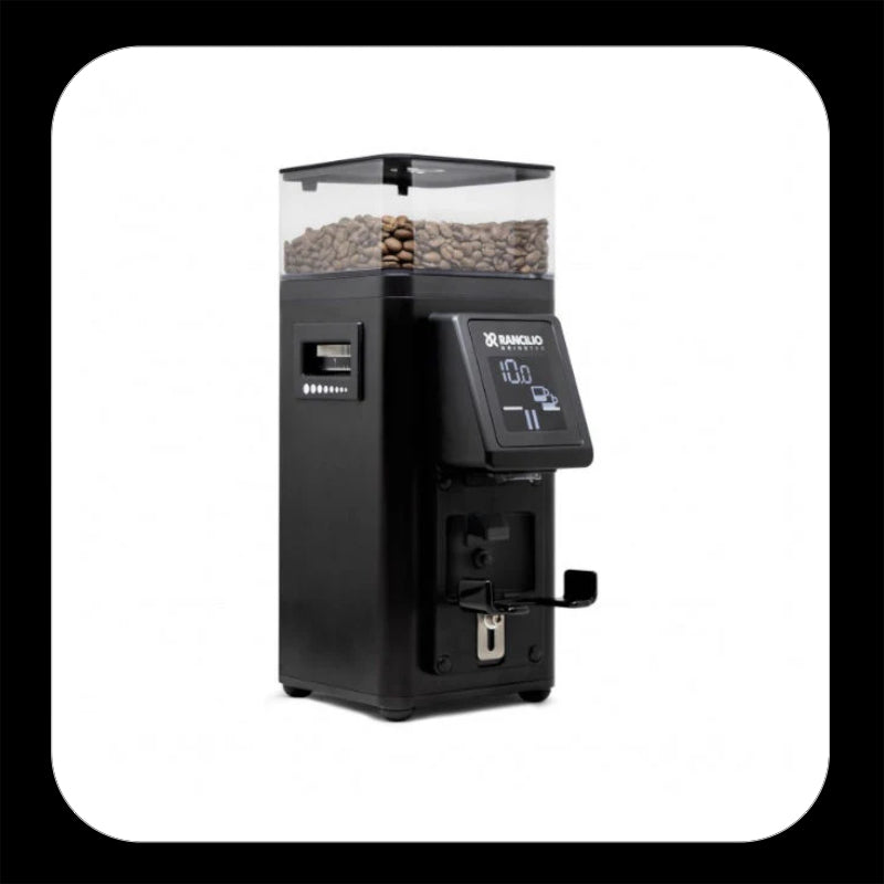 Rancilio Stile Coffee grinder in black Diagonal View