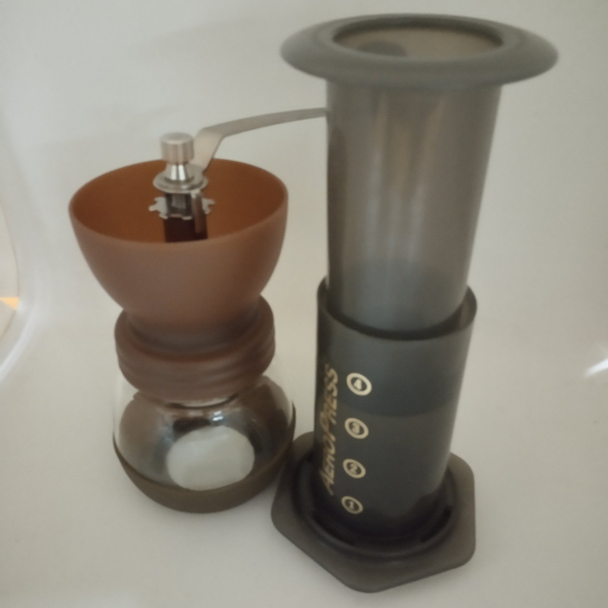 Aeropress with Hand Grinder