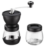 Hand grinder with extra glass container